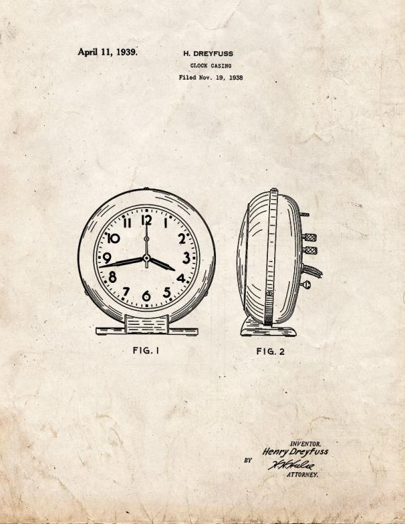 Alarm Clock Patent Print