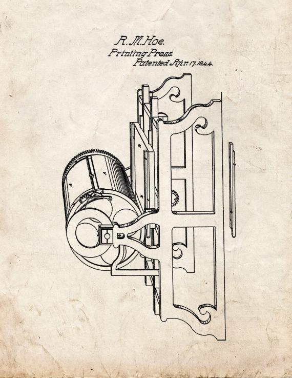 Printing Press Patent Print