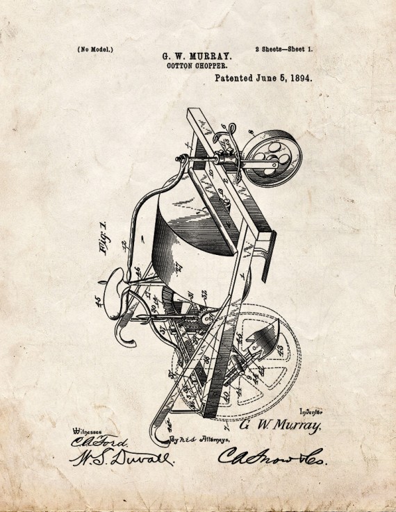 Cotton Chopper Patent Print