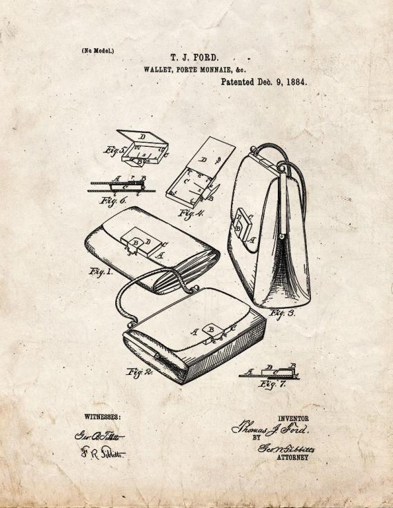 Wallet Patent Print