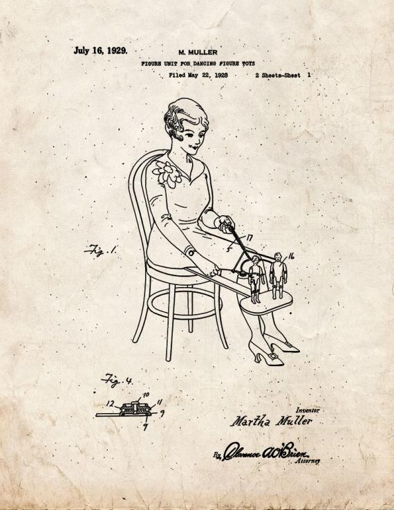 Figure Unit for Dancing Figure Toys Patent Print