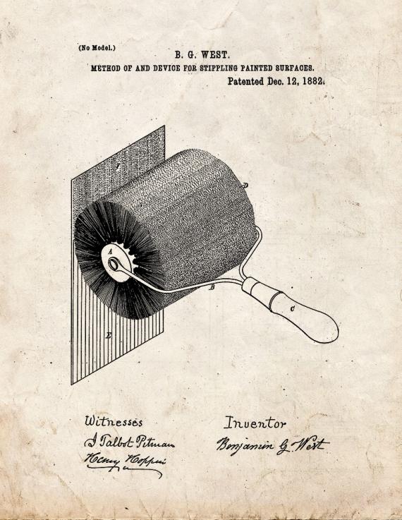 Paint Stripping Brush Patent Print