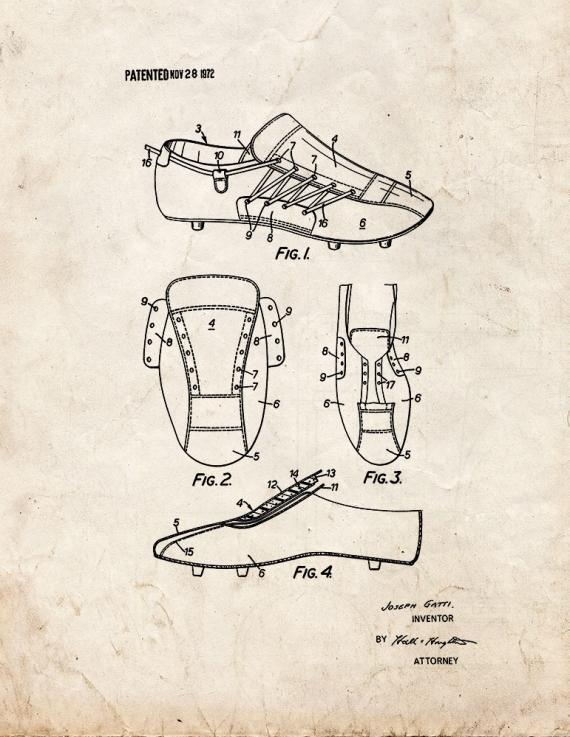 Football Boots Patent Print