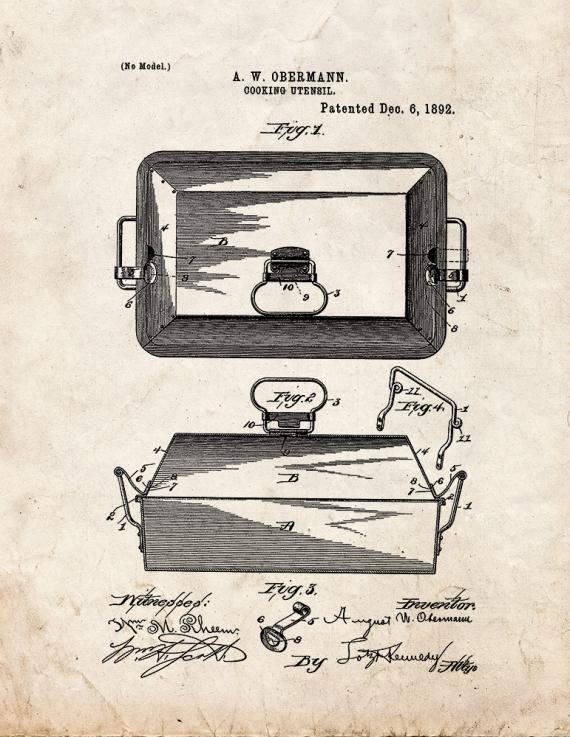 Cooking Utensil Patent Print