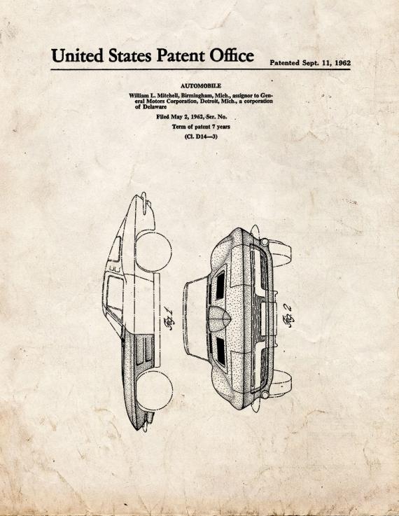 Automobile Patent Print