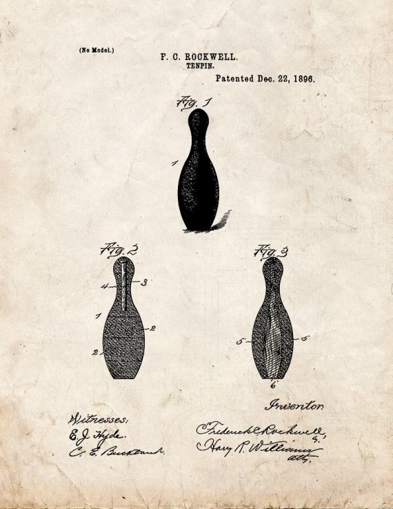 Tenpins Patent Print