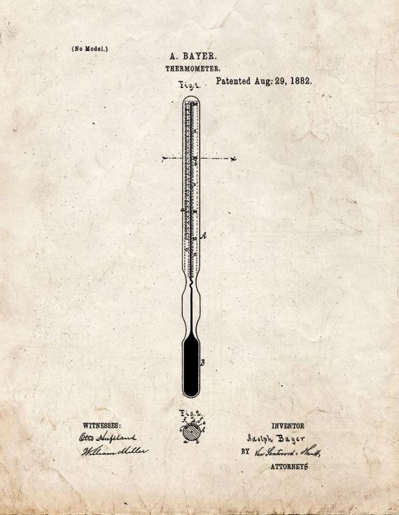 Thermometer Patent Print