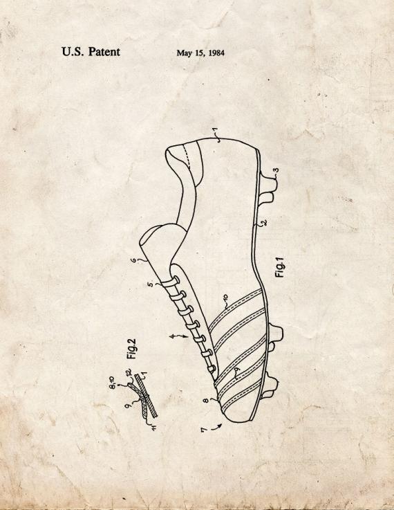 Football Boot Patent Print