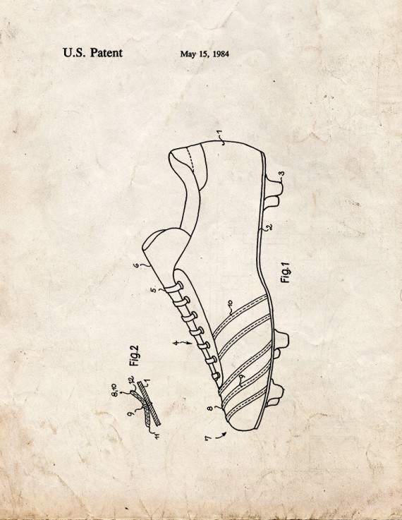 Football Boot Patent Print