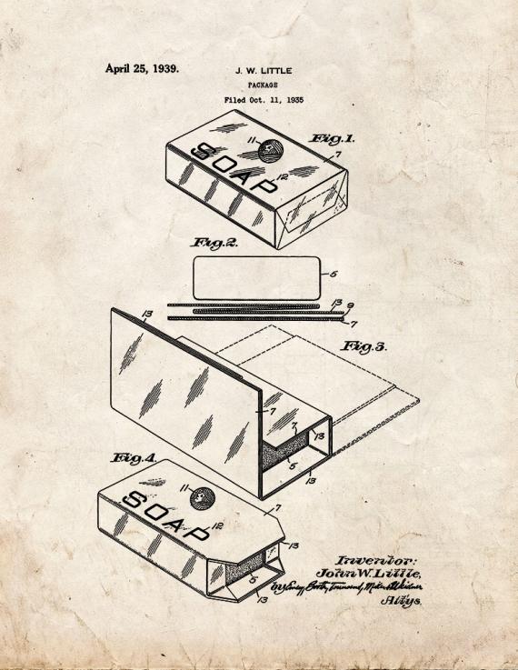 Cellophane Package Patent Print