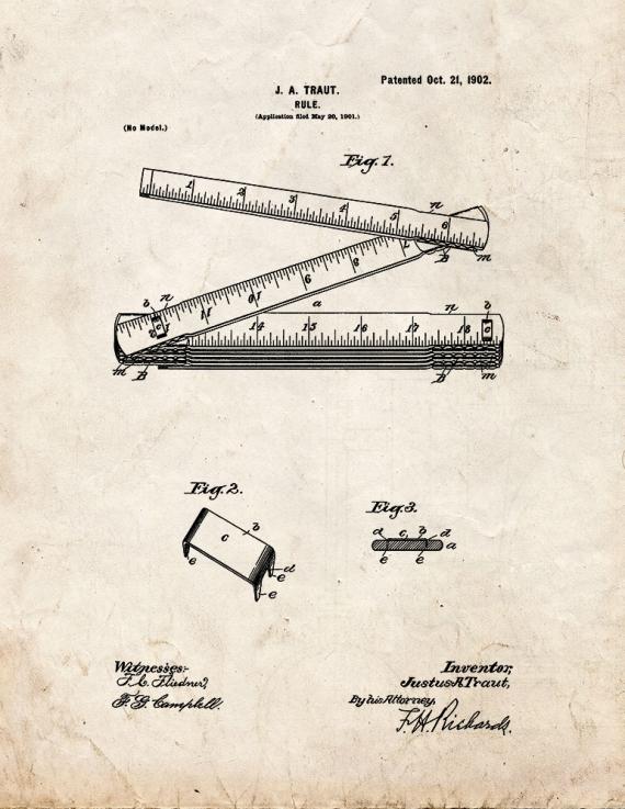 Ruler Patent Print