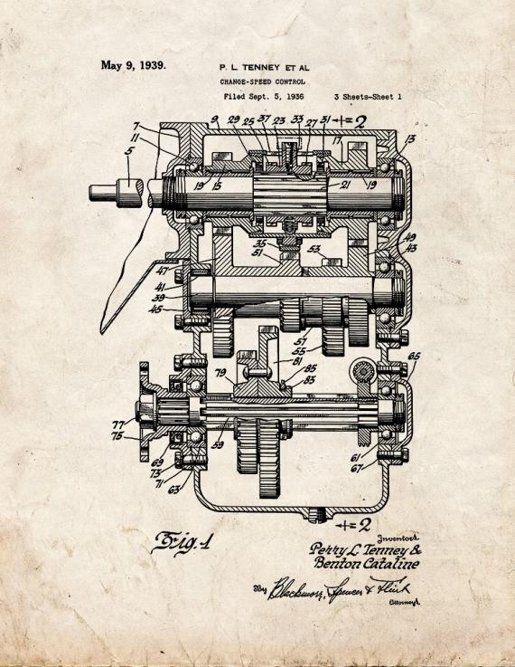 Change-speed Control Patent Print