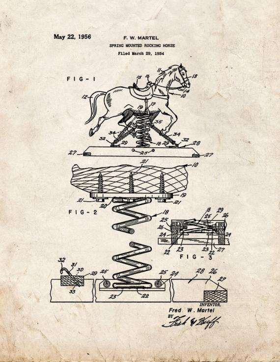 Rocking Horse Patent Print