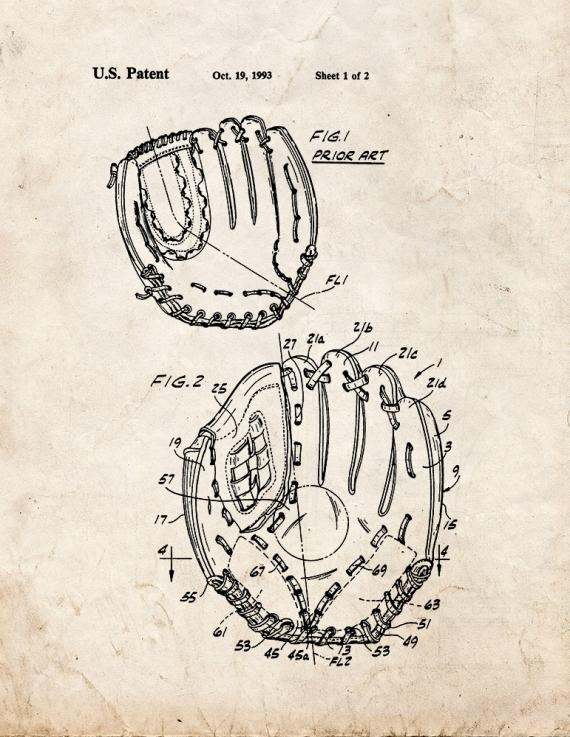 Baseball Or Softball Glove Constructed To Facilitate Closure Patent Print