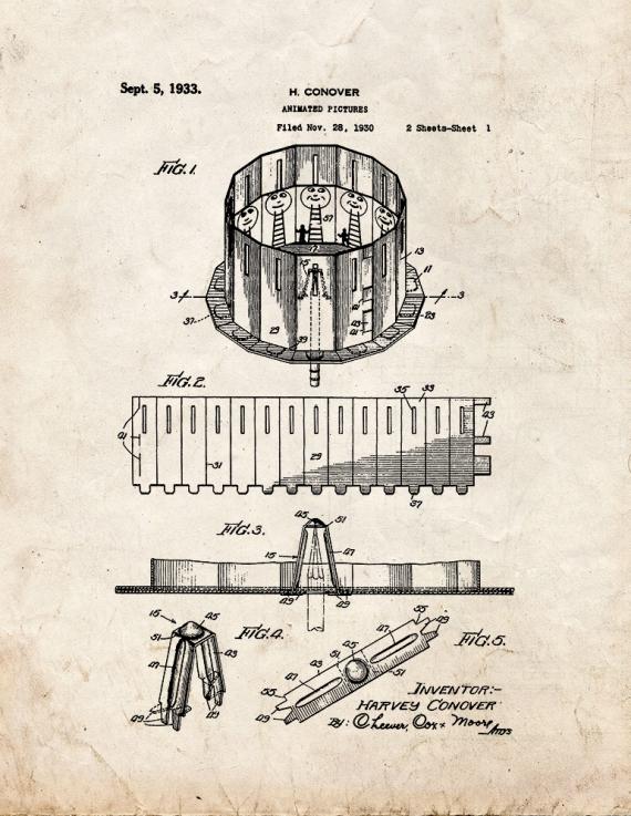 Animated Pictures Patent Print