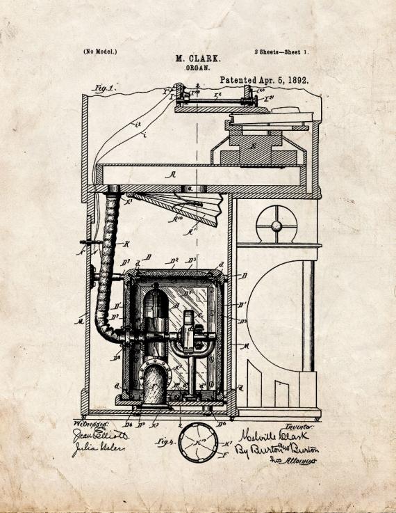 Organ Patent Print