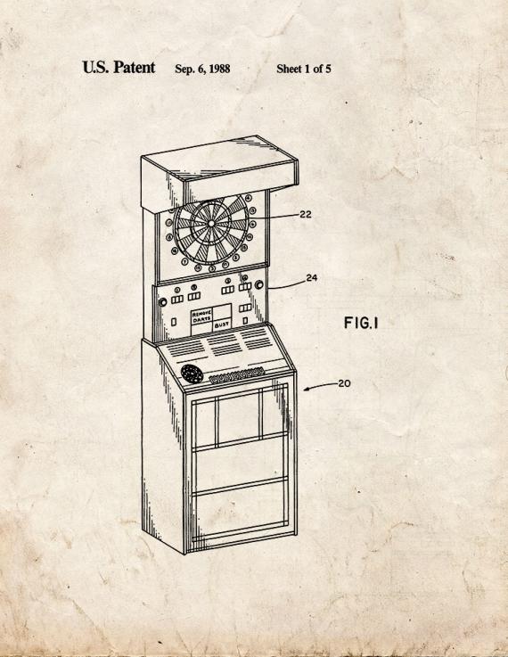 Dart Board Patent Print