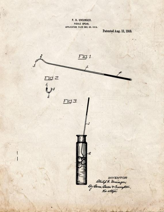 Pickle Spear Patent Print