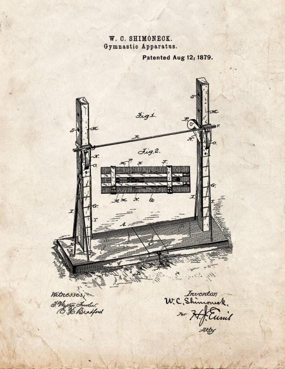 Gymnastic Apparatus Patent Print