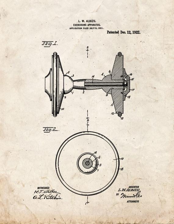 Exercising Apparatus Patent Print