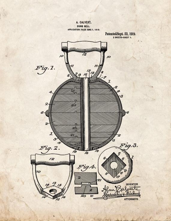 Dumbbell Patent Print