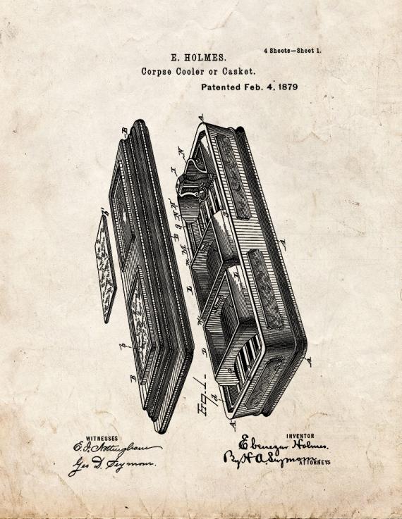 Casket Patent Print
