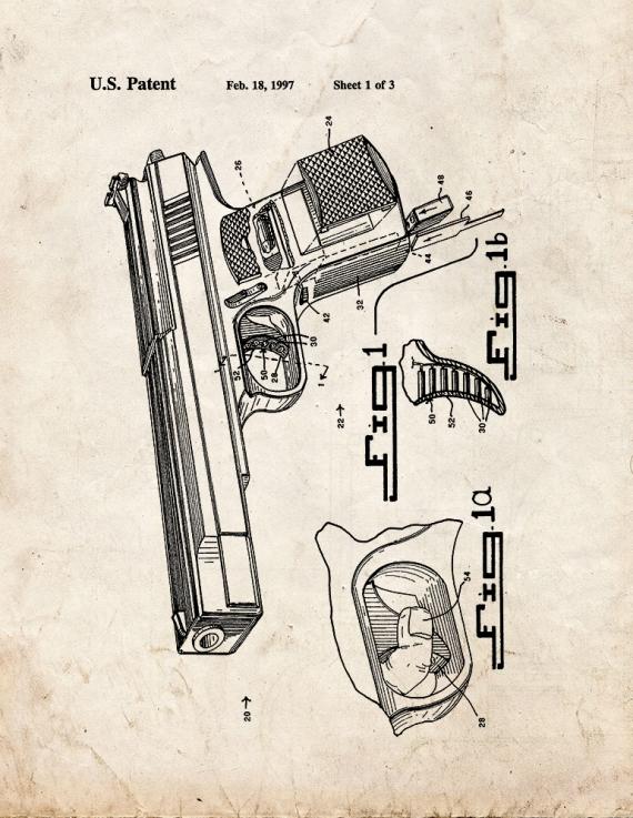Gun Safety Trigger Patent Print