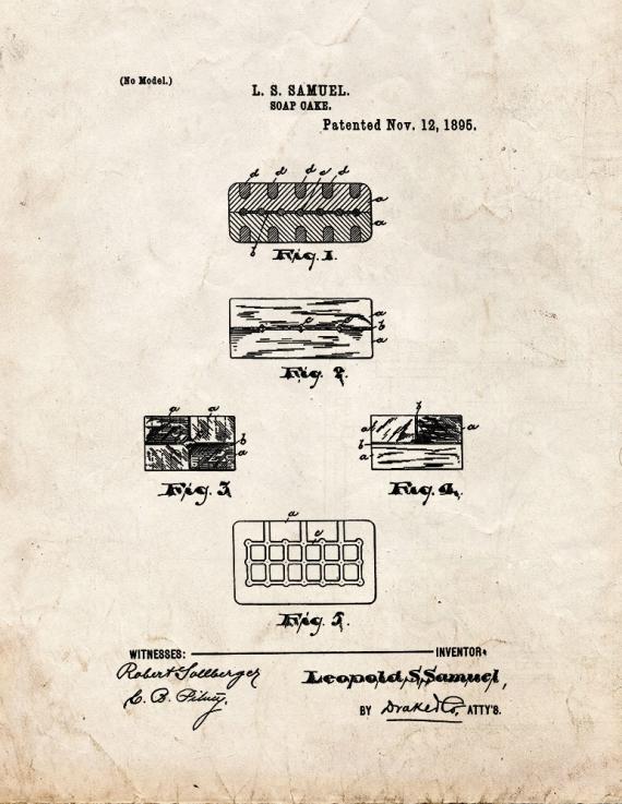 Soap Cake Patent Print