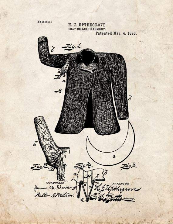 Coat Patent Print