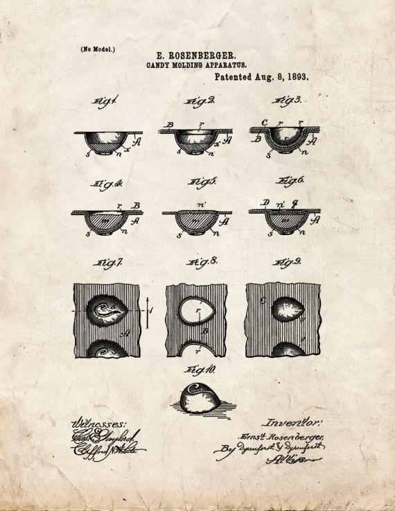 Candy Molding Apparatus Patent Print