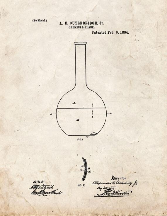 Chemical Flask Patent Print