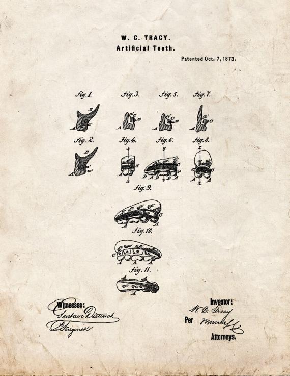 Artificial Teeth Patent Print