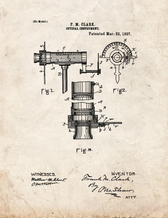 Optical Instrument Patent Print