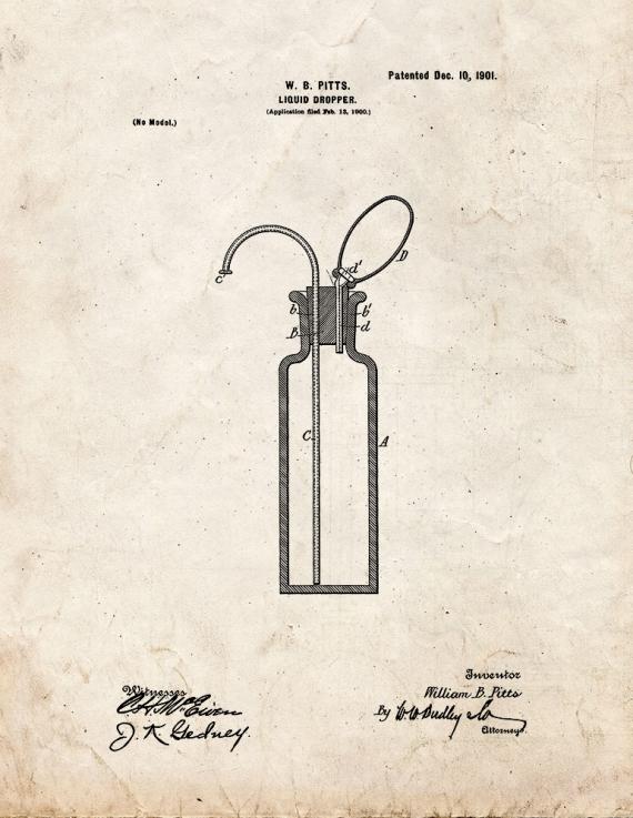 Liquid Dropper Patent Print