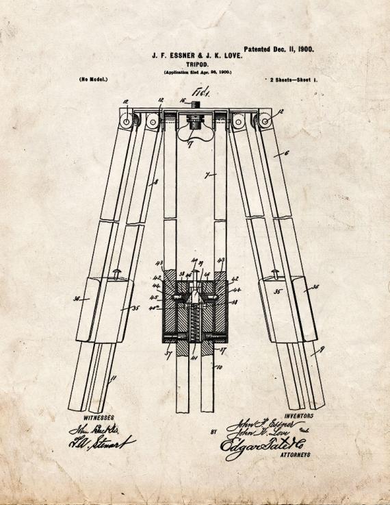 Tripod Patent Print