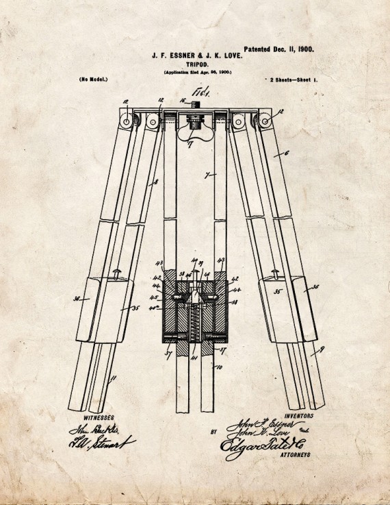 Tripod Patent Print