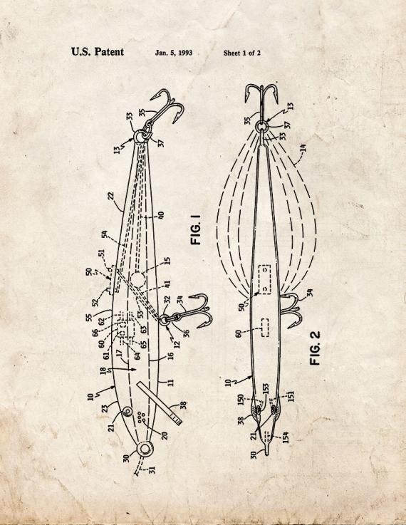 Electromagnetic Field Generating Fishing Lure Patent Print