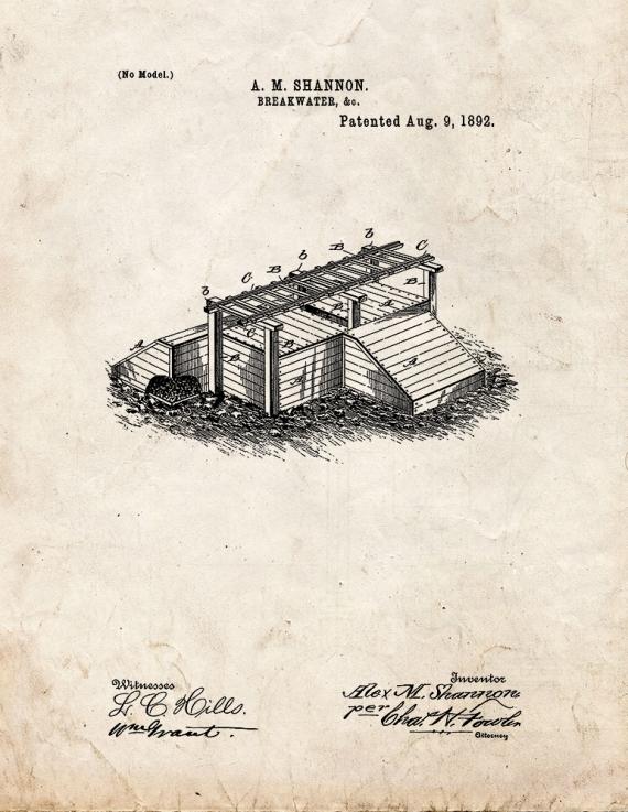Breakwater Patent Print