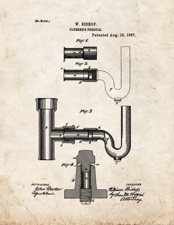 Plumber's Ferrule Patent Print