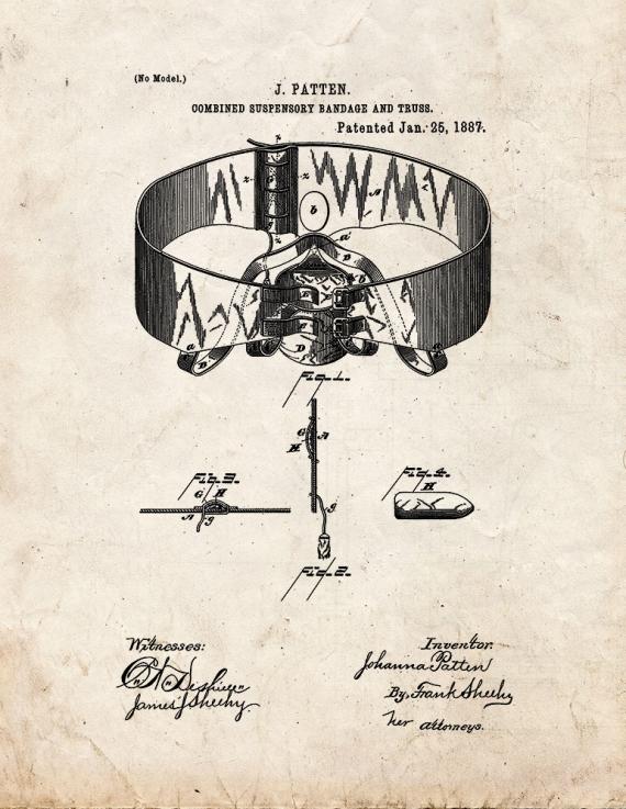 Combined Suspensory Bandage Patent Print