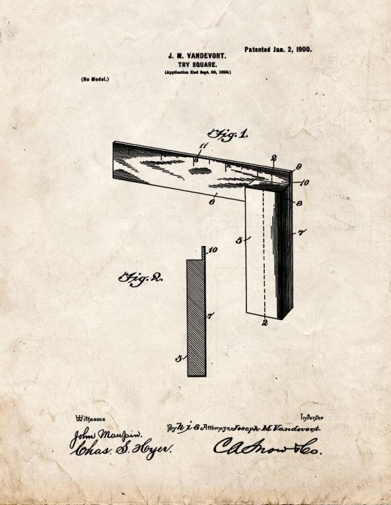 Try Square Patent Print