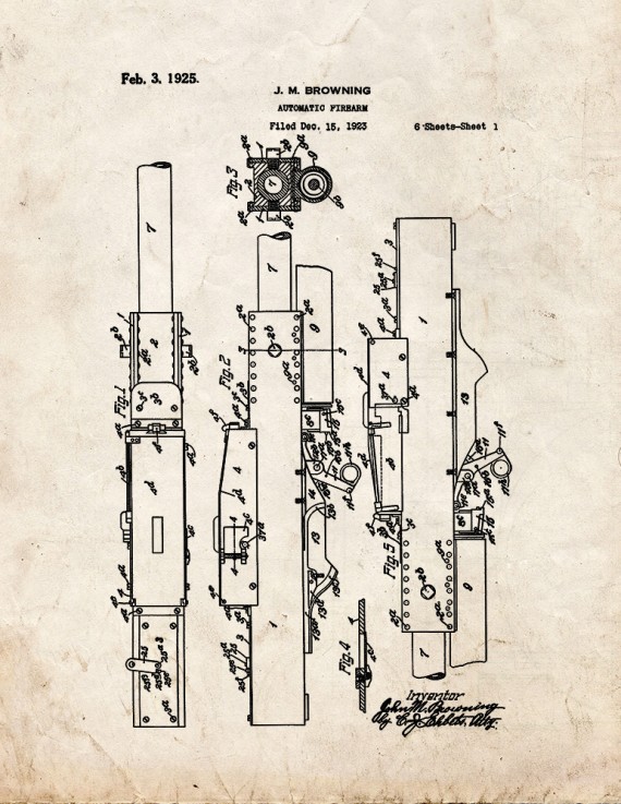 Browning 37mm automatic cannons Patent Print