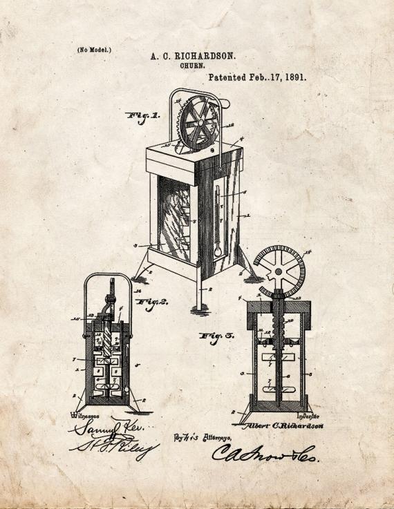 Churn Patent Print