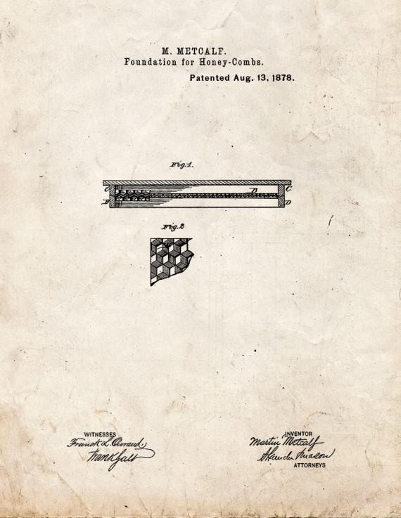 Foundations For Honey Combs Patent Print
