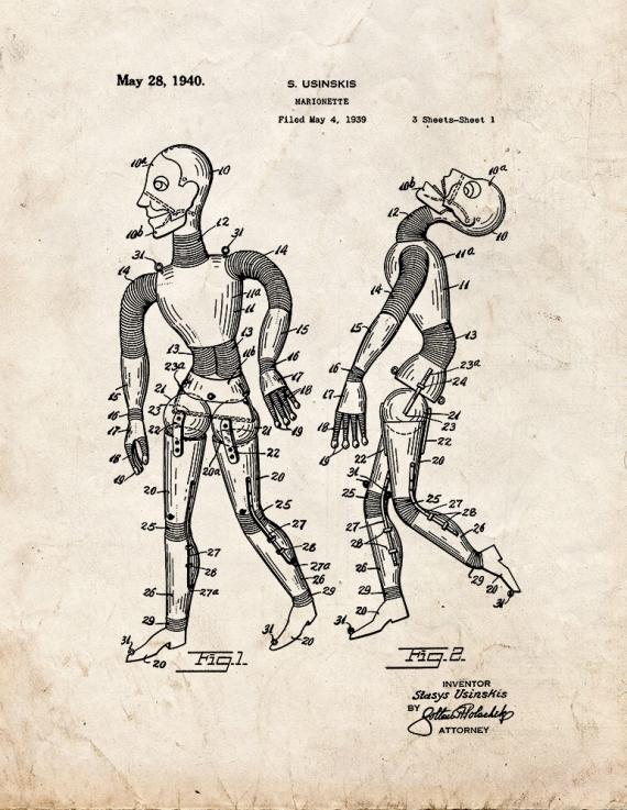 Marionette Patent Print