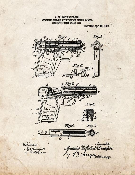 Automatic Firearm Patent Print