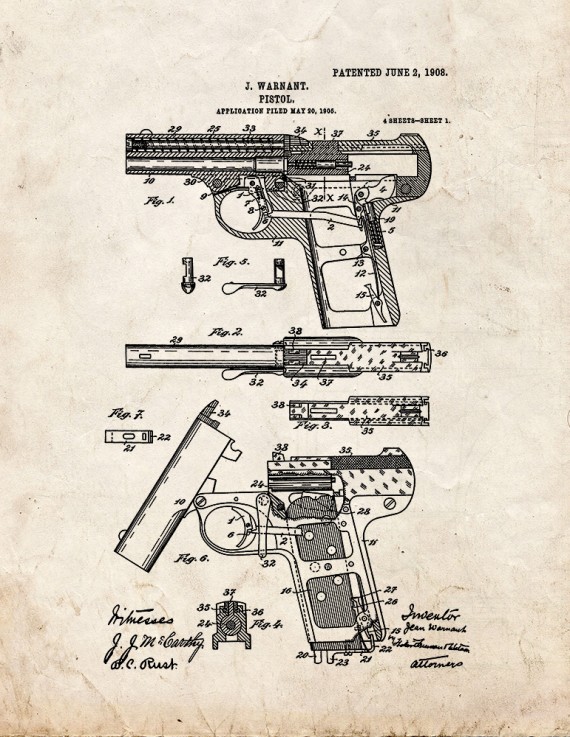 Pistol Patent Print