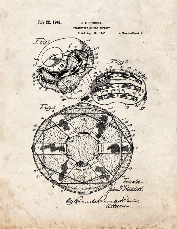 Helmet Patent Print