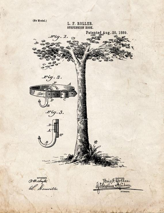 Suspension Hook Patent Print
