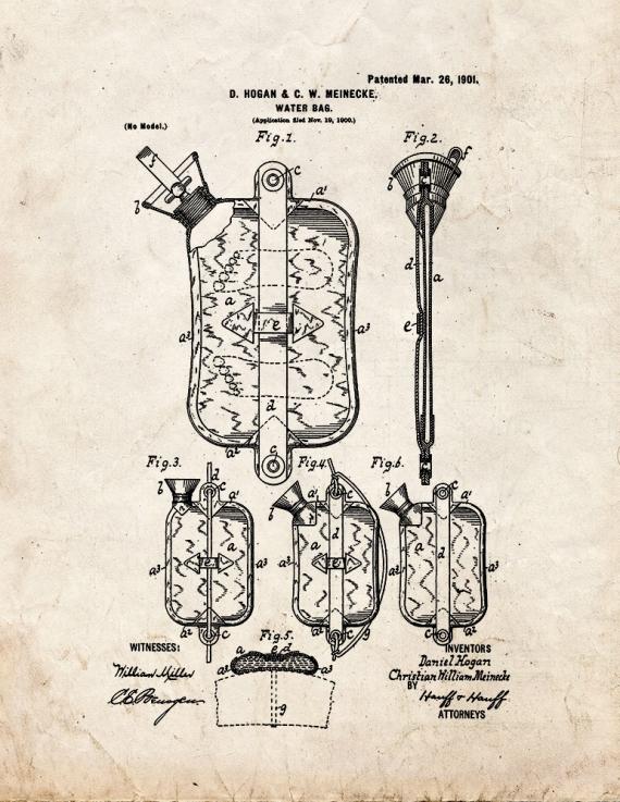 Water-bag Patent Print
